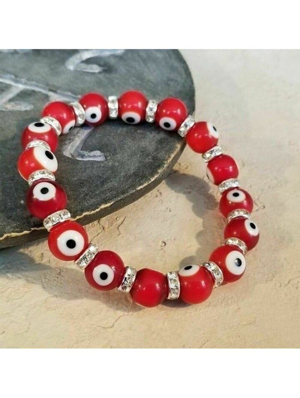 Turkish Evil Eye Talisman Bracelet Red White Black